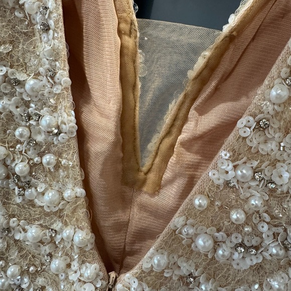 JOVANI 60010 BEADED WEDDING JUMPSUIT No Skirt - size 8 - Picture 5 of 6